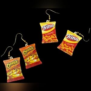 Cheetos and Fritos Snack Earrings